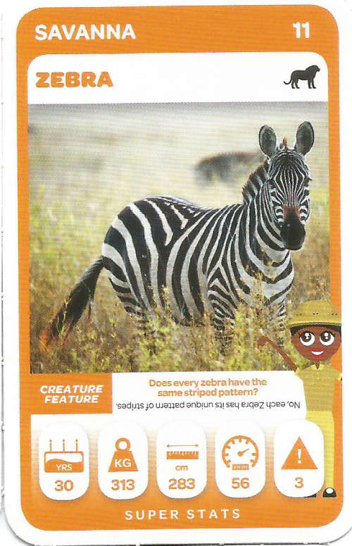 PICK n PAY "SOUTH AFRICAN SUPER ANIMALS" SERIES 2 - TRADING CARD 11