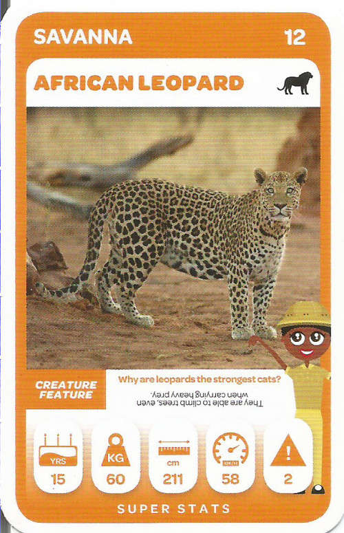 PICK n PAY "SOUTH AFRICAN SUPER ANIMALS" SERIES 2  - TRADING CARD 12