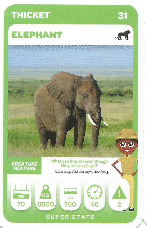 PICK n PAY "SOUTH AFRICAN SUPER ANIMALS" SERIES 2 - TRADING CARD 31