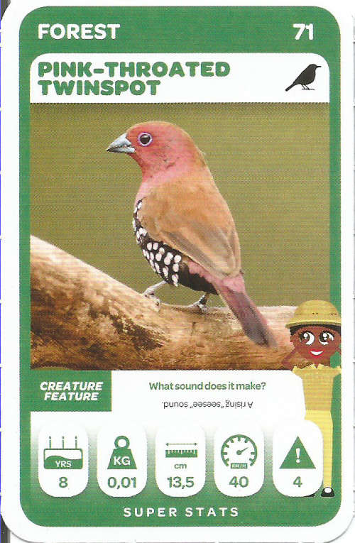 PICK n PAY "SOUTH AFRICAN SUPER ANIMALS" SERIES 2 - TRADING CARD 71