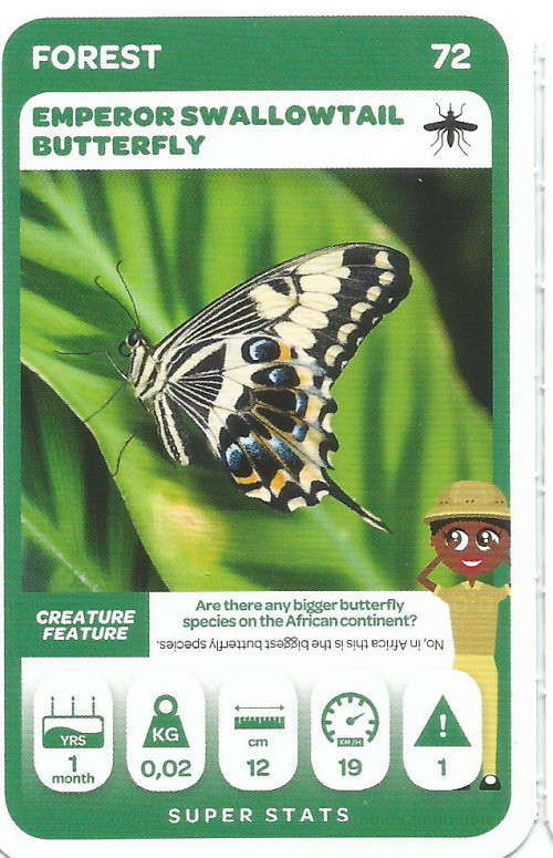 PICK n PAY "SOUTH AFRICAN SUPER ANIMALS" SERIES 2 - TRADING CARD 72