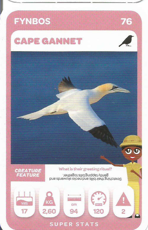 PICK n PAY "SOUTH AFRICAN SUPER ANIMALS" SERIES 2 - TRADING CARD 76