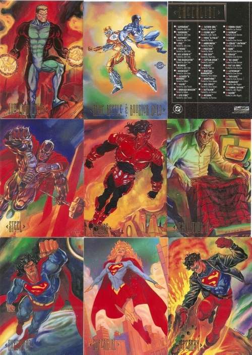 DC COMICS "PREMIER EDITION" 1994 - PARTIAL SET 87 of 90 "BASE" TRADING CARDS