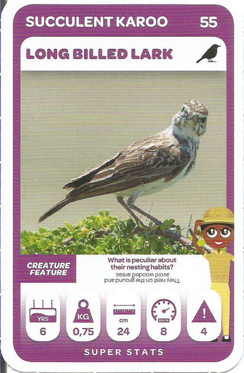 PICK n PAY "SOUTH AFRICAN SUPER ANIMALS" SERIES 2 - TRADING CARD 55