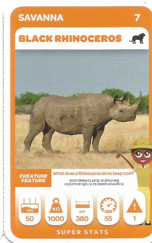 PICK n PAY "SOUTH AFRICAN SUPER ANIMALS" SERIES 2 - TRADING CARD 7