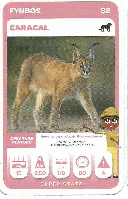 PICK n PAY "SOUTH AFRICAN SUPER ANIMALS" SERIES 2 - TRADING CARD 82