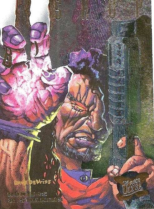 BISHOP - MARVEL FLEER ULTRA 95 - RAINBOW "HUNTERS&STALKERS" LIMITED EDITION CARD 5 of 9