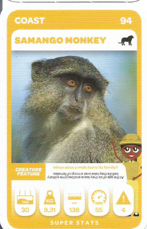 PICK n PAY "SOUTH AFRICAN SUPER ANIMALS" SERIES 2 - TRADING CARD 94
