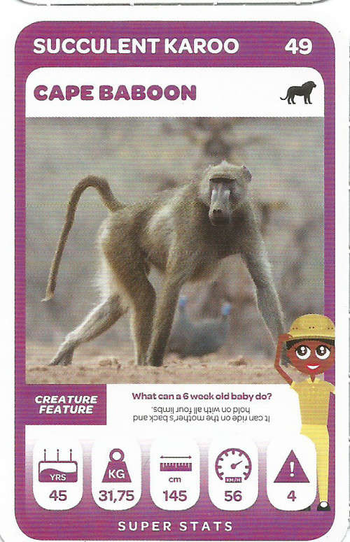 PICK n PAY "SOUTH AFRICAN SUPER ANIMALS" SERIES 2 - TRADING CARD 49