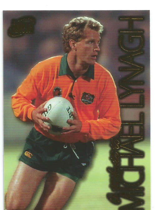 MICHAEL LYNACH - `FUTERA 1996 RUGBY COLLECTION` - TRIBUTE `SAMPLE` FOIL REDEMPTION CARD ML2