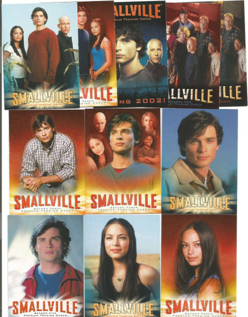 SMALLVILLE "TV SERIES" ALL SEASONS - LOT OF 11 "PROMO" TRADING CARDS