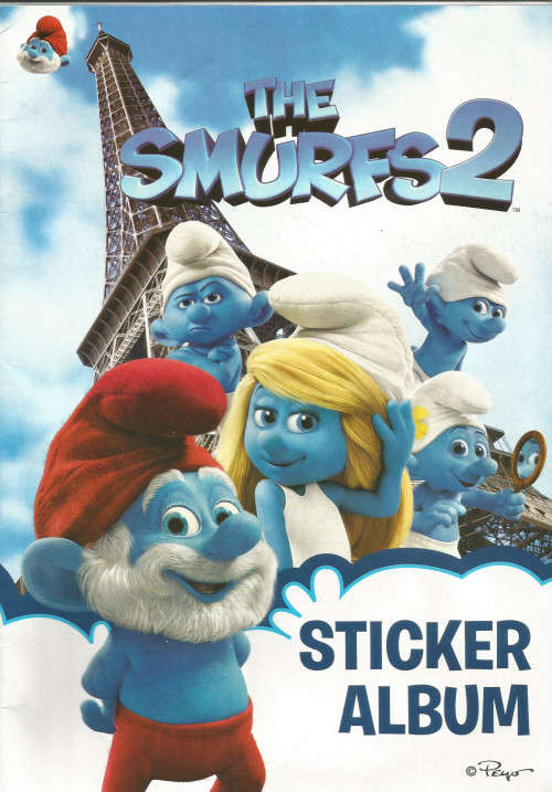 SMURFS 2 - PANINI STICKER COLLECTION - LOT of 25 SEALED STICKER PACKETS with COLLECTORS BOOK - LOT 2