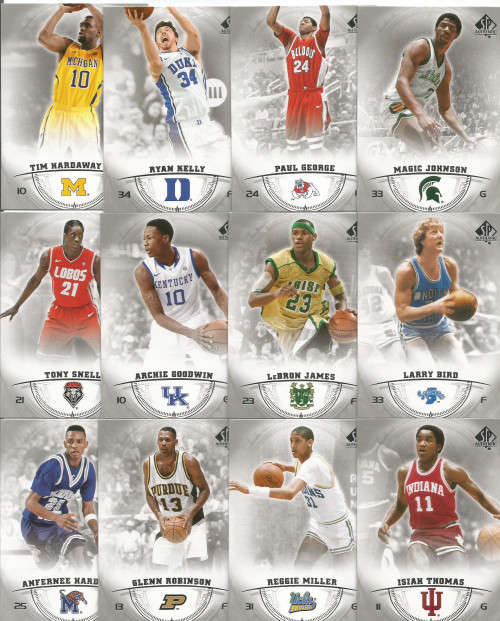 NBA - UPPER DECK 2014 - LOT OF 18 NBA SUPERSTARS "BASE" TRADING CARDS