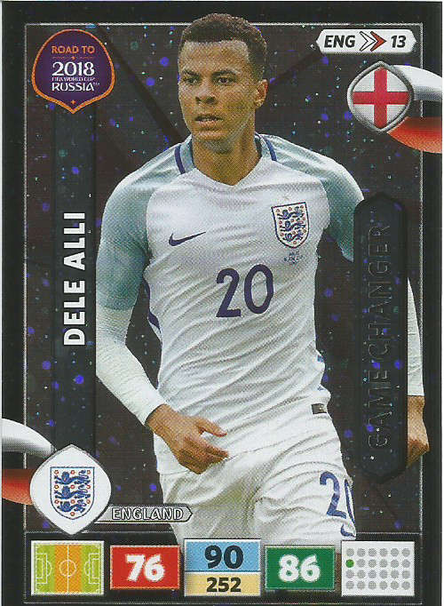 DELE ALLI - PANINI "Road to WORLD CUP 2018" - "GAME CHANGER"  FOIL TRADING CARD