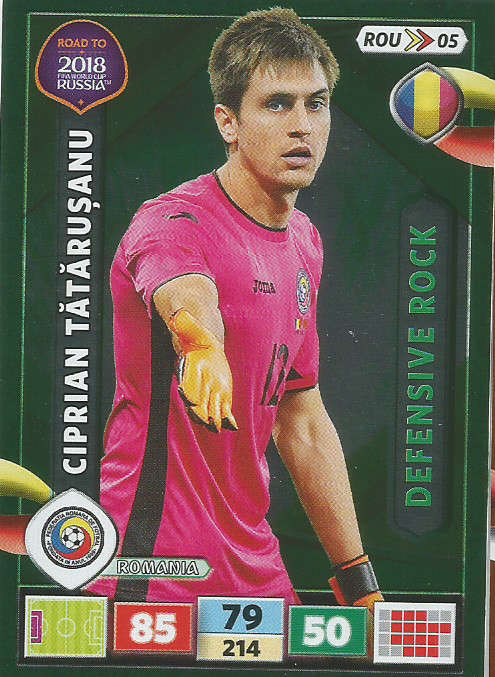 CIPRIAN TATARUSANU - PANINI "Road to WORLD CUP 2018" - "DEFENSIVE ROCK"  FOIL TRADING CARD
