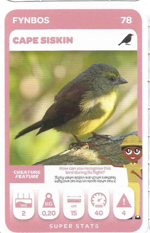 PICK n PAY "SOUTH AFRICAN SUPER ANIMALS" SERIES 2  - TRADING CARD 78