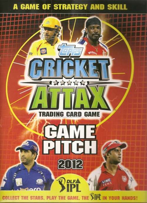 CRICKET CARD COLLECTION - CRICKET ATTAX IPL 2012 - COMPLETE 168 TRADING CARD SET - NO BINDER