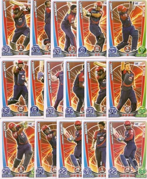 CRICKET CARD COLLECTION - CRICKET ATTAX IPL 2012 - COMPLETE 168 TRADING CARD SET - NO BINDER
