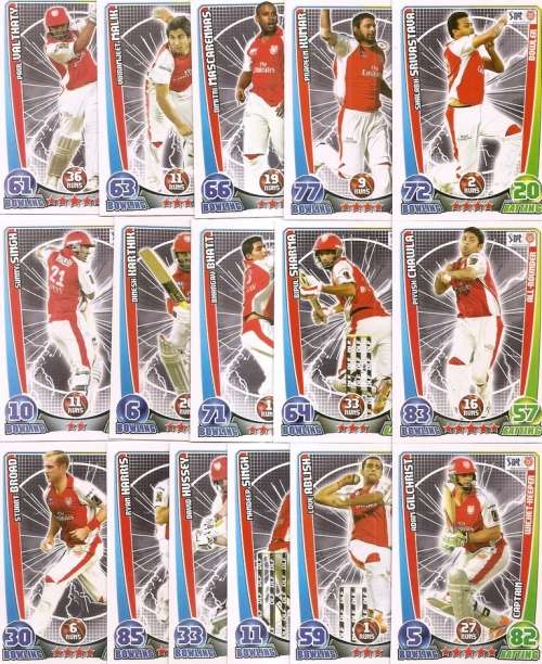 CRICKET CARD COLLECTION - CRICKET ATTAX IPL 2012 - COMPLETE 168 TRADING CARD SET - NO BINDER