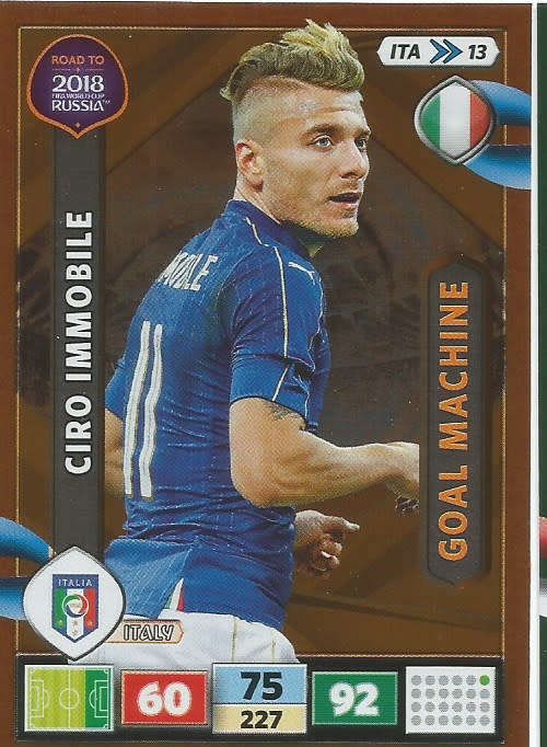 CIRO IMOBILE - PANINI "Road to WORLD CUP 2018" - "GOAL MACHINE"  FOIL TRADING CARD