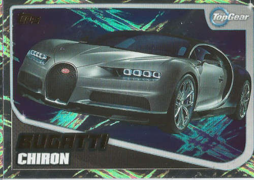TOP GEAR `TURBO ATTAX 2016/17` - BUGATTI CHIRON  `GOLD FOIL` TRADING CARD 227