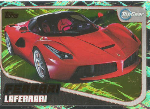 TOP GEAR `TURBO ATTAX 2016/17` - FERRARI LAFERRARI  `GOLD FOIL` TRADING CARD 228