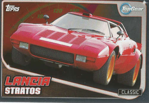 TOP GEAR `TURBO ATTAX 2016/17` - LANCIA STRATOS  `FOIL` TRADING CARD 220