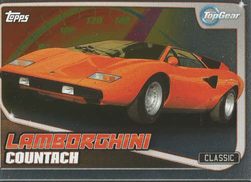 TOP GEAR `TURBO ATTAX 2016/17` - LAMBORGHINI COUNTACH LP400  `FOIL` TRADING CARD 219