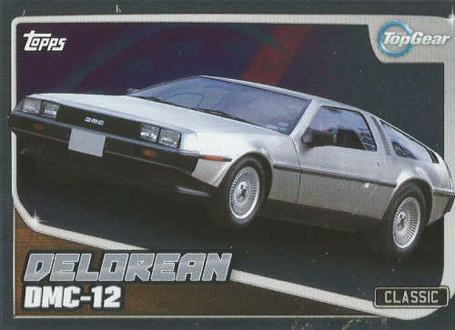 TOP GEAR `TURBO ATTAX 2016/17` - DELOREAN DMC 12  `FOIL` TRADING CARD 214