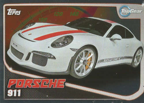 TOP GEAR `TURBO ATTAX 2016/17` - PORCHE 911R `FOIL` TRADING CARD 208