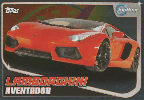 TOP GEAR `TURBO ATTAX 2016/17` - LAMBORGHINI AVENTADOR `FOIL` TRADING CARD 202