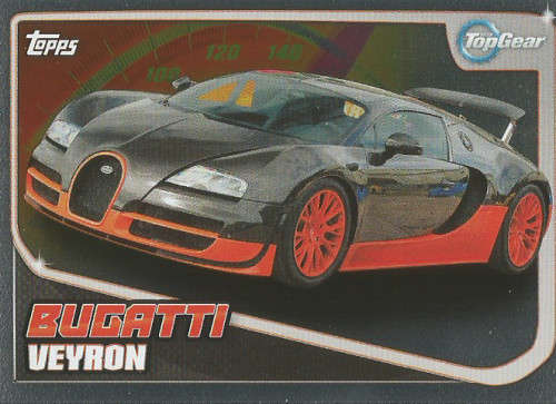 TOP GEAR `TURBO ATTAX 2016/17` - BUGATTI VEYRON `FOIL` TRADING CARD 197