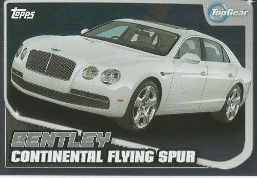 TOP GEAR `TURBO ATTAX 2016/17` - BENTLEY CONTINENTAL W12 `FOIL` TRADING CARD 196