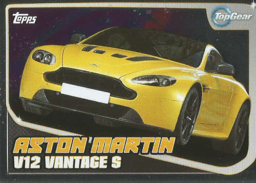 TOP GEAR `TURBO ATTAX 2016/17` - ASTON MARTIN VANTAGE S `FOIL` TRADING CARD 195