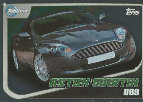TOP GEAR `TURBO ATTAX 2016/17` - ASTON MARTIN VANTAGE DB9 `FOIL` TRADING CARD 194