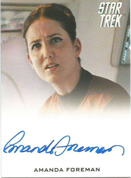 AMANDA FOREMAN - `STAR TREK Movies` - AUTHENTIC `AUTOGRAPHED MEMORABILIA` TRADING CARD