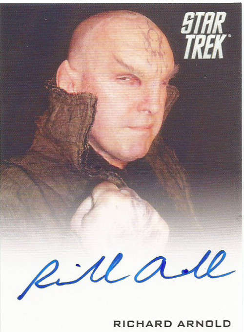 RICHARD ARNOLD - `STAR TREK Movies` - AUTHENTIC `AUTOGRAPHED MEMORABILIA` TRADING CARD
