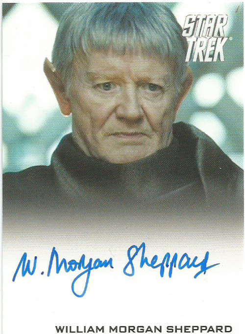 WILLIAM MORGAN SHEPPARD - `STAR TREK Movies` - AUTHENTIC `AUTOGRAPHED MEMORABILIA` TRADING CARD