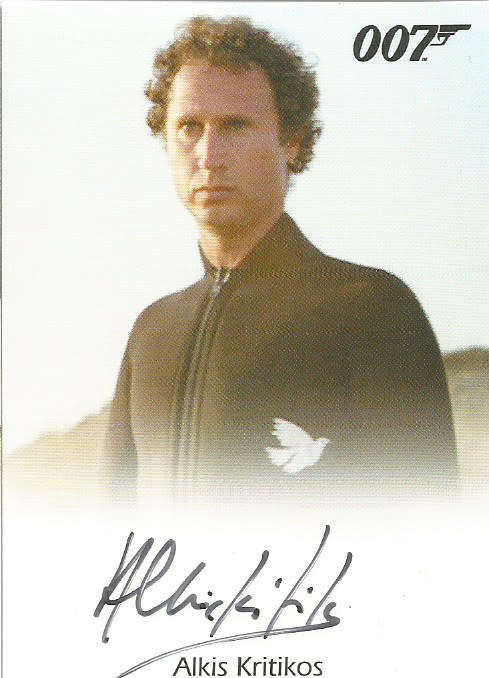 ALKIS KRITIKOS "JAMES BOND ARCHIVES 2015"  - CERTIFIED "AUTOGRAPH " TRADING CARD