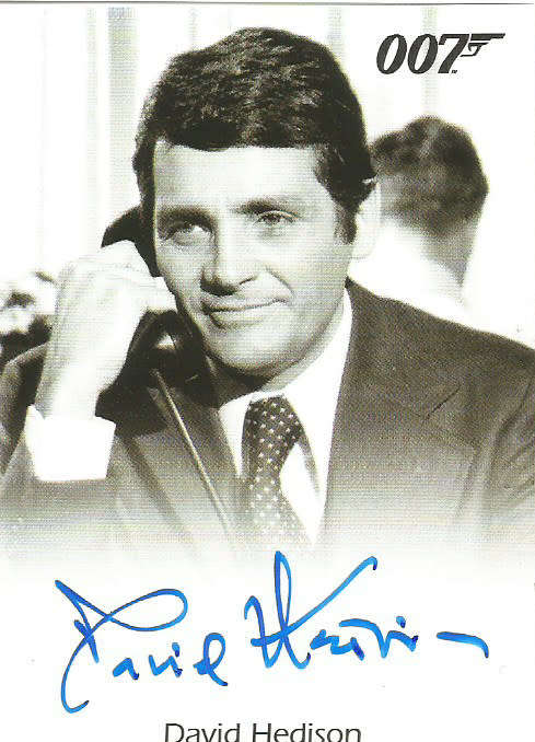 DAVID HEDISON "JAMES BOND ARCHIVES 2015"  - CERTIFIED "AUTOGRAPH " TRADING CARD