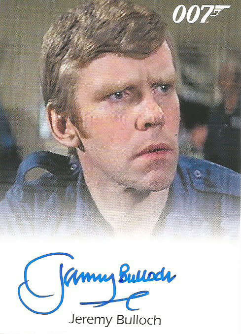 JEREMY BULLOCH "JAMES BOND ARCHIVES 2015"  - CERTIFIED "AUTOGRAPH " TRADING CARD