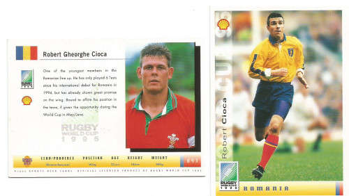ROBERT CIOCA - SPORTS DECK "RUGBY WORLD CUP 95" -  RARE "ERROR" BASE TRADING CARD 93