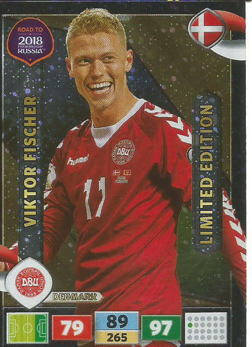 VIKTOR FISHER - PANINI "Road to WORLD CUP 2018" - "LIMITED EDITION"  FOIL TRADING CARD