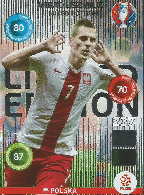 ARKADIUZ MILIK - EURO 2016 by PANINI -  "CLASSIC LIMITED EDITION" TRADING CARD