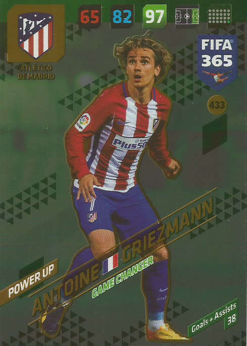 ANTOINE GRIEZMANN - FIFA 365 2018 EDITION - PANINI 2018 - GREEN FOIL `GAME CHANGER` TRADING CARD 433