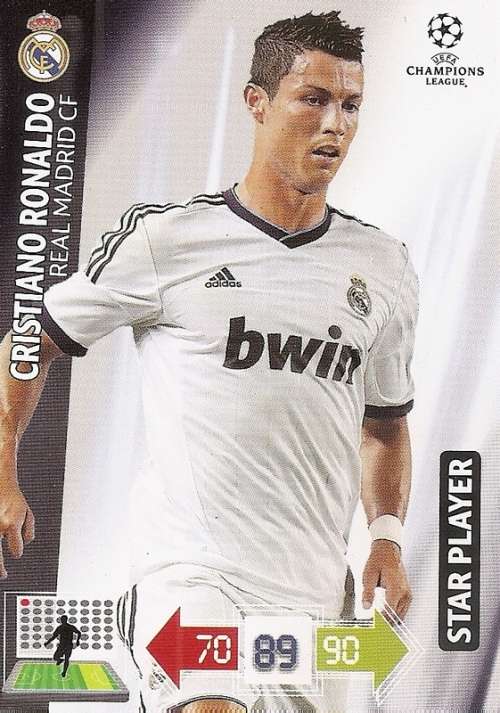 CRISTIANO RONALDO - CHAMPIONS LEAGUE ADRENALYN XL 2012/2013 - `STAR PLAYER` TRADING CARD