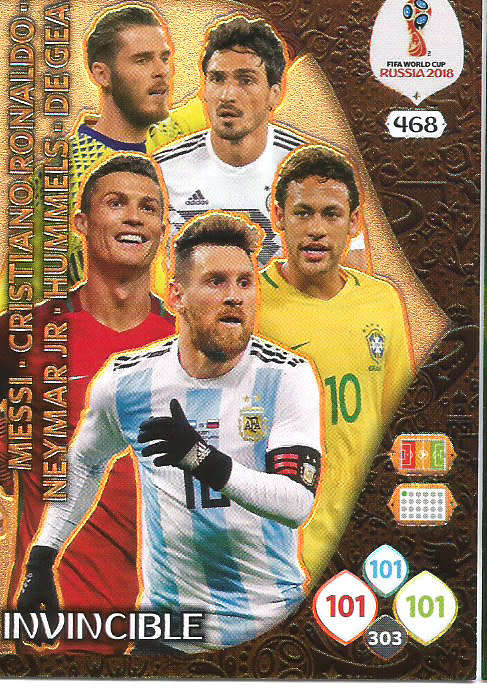 PANINI FIFA WORLD CUP 2018 RUSSIA - `INVINCIBLES` -  ULTRA RARE `INVINCIBLE` FOIL CARD 468