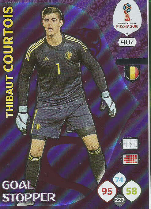 THIBAUT CORTOUIS - PANINI FIFA WORLD CUP 2018 RUSSIA -  "GOAL STOPPER" FOIL CARD 407