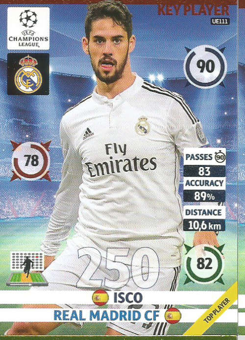 ISCO - CHAMPIONS LEAGUE "UPDATES" 2015 - "KEY PLAYER" FOIL CARD
