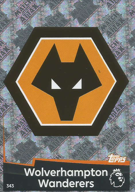 WOLVERHAMPTON - MATCH ATTAX 2018/2019 - SILVER "CLUB BADGE" TRADING CARD